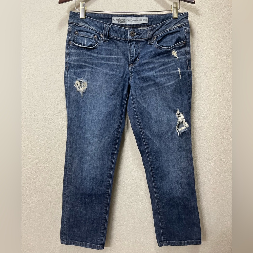 Charlotte Russe sexy rolled cropped jeans